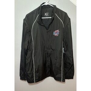 Super Bowl XLII Giants/Patriots Windbreaker Zip Off Sleeves, Size 2XL Carl Banks